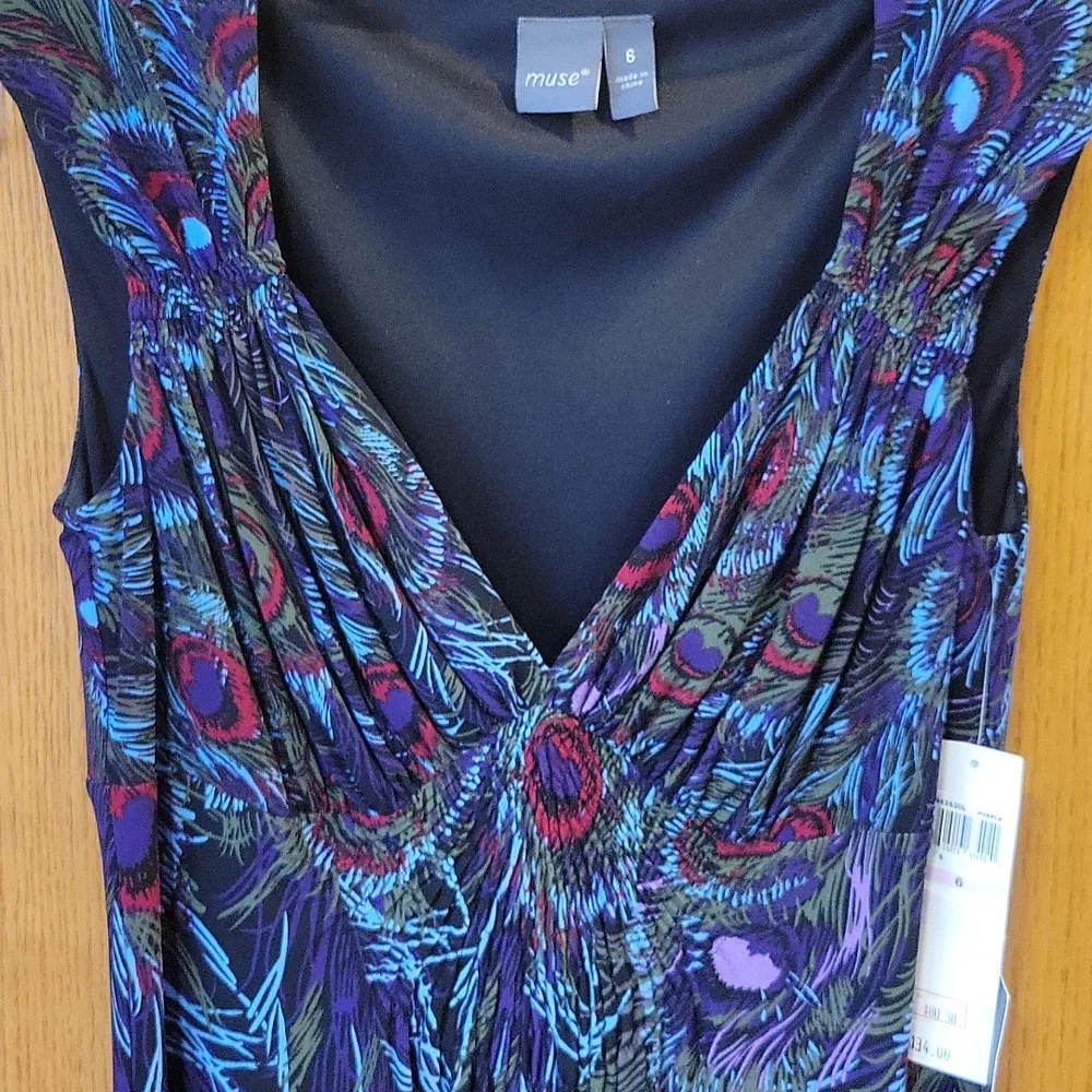 NWT MUSE Purple Artistic Dress - Picture 2 of 9